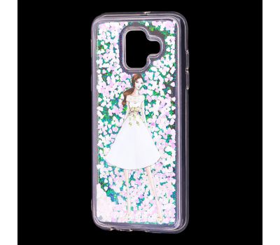 Чохол для Samsung Galaxy A6 2018 (A600) вода світло-рожевий "дівчина в білій сукні"