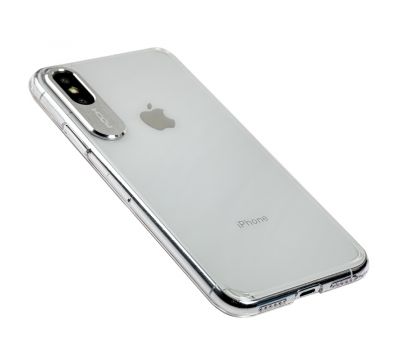 Чохол для iPhone X/Xs Rock Classy Protection прозорий - срібло 2019316