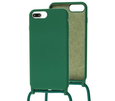 Чохол для iPhone 7 Plus / 8 Plus Lanyard без logo forest green