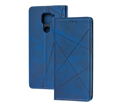 Чохол книжка Business Leather для Xiaomi Redmi Note 9 синій