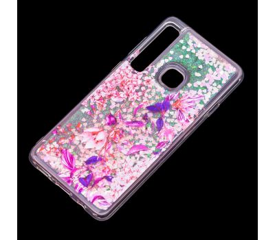 Чохол для Samsung Galaxy A9 2018 (A920) вода рожевий "рожево-фіолетові квіти" 2035941