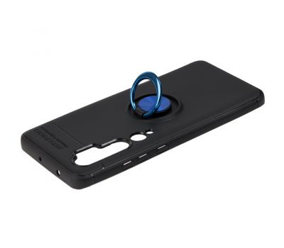 Чохол для Xiaomi  Mi Note 10 / Mi CC9 Pro Deen ColorRing з кільцем чорний / синій 2048959
