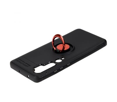 Чохол для Xiaomi  Mi Note 10 / Mi CC9 Pro Deen ColorRing з кільцем чорний / червоний 2048956