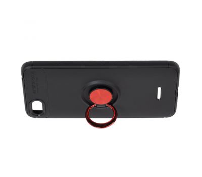 Чохол для Xiaomi Redmi 6A Deen ColorRing з кільцем чорний/червоний 2049060