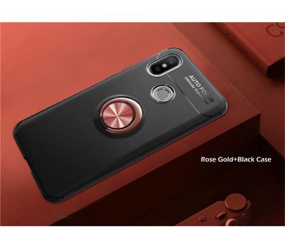 Чохол для Xiaomi Redmi Note 6 Pro Deen ColorRing з кільцем чорний/червоний