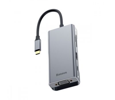 HUB Baseus Square Type-C Multi-functional Type-C USB3.0*2+HDMI*1+USB-C(PD)*1+RJ45