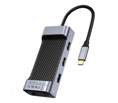 HUB Baseus Square Type-C Multi-functional Type-C USB3.0*2+HDMI*1+USB-C(PD)*1+RJ45 2057373