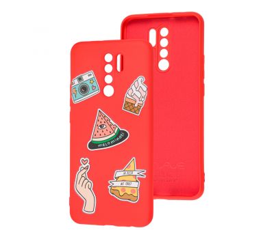 Чохол для Xiaomi Redmi 9 Wave Fancy color style watermelon / red