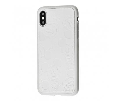Чохол для iPhone X / Xs Mickey Mouse leather білий