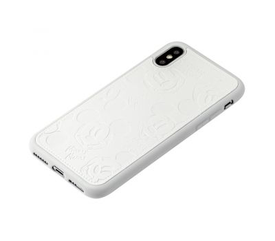 Чохол для iPhone X / Xs Mickey Mouse leather білий 2089979
