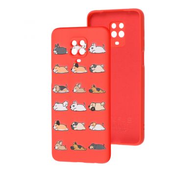 Чохол для Xiaomi Redmi Note 9s/9 Pro Wave Fancy sleeping dogs / red