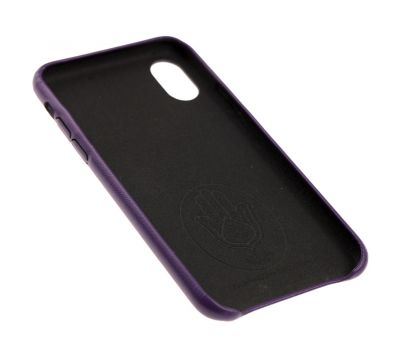 Чохол для iPhone X / Xs Leather Ahimsa фіолетовий 2124596