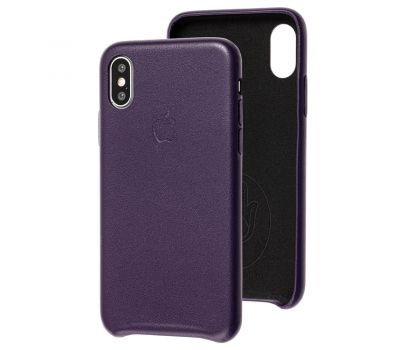 Чохол для iPhone X / Xs Leather Ahimsa фіолетовий