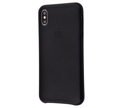 Чохол для iPhone X / Xs Leather Case (Leather) чорний