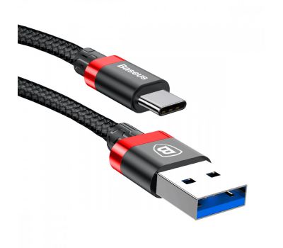 Кабель USB Baseus Type-C Golden Belt 2A 1m чорний-червоний