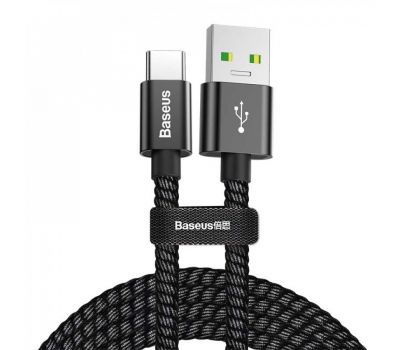 Кабель USB Baseus Double Fast Charging Type-C Cable 5A 1m чорний 2135093