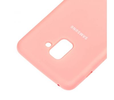 Чохол для Samsung Galaxy A8+ 2018 (A730) Silky Soft Touch рожевий 2 2140868