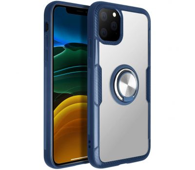 Чохол для iPhone 11 Pro Deen CrystalRing із кільцем темно-синій