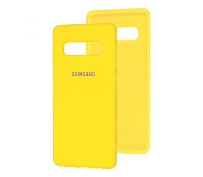 Чохол для Samsung Galaxy S10+ (G975) Silicone Full жовтий