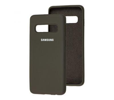 Чохол для Samsung Galaxy S10+ (G975) Silicone Full оливковий