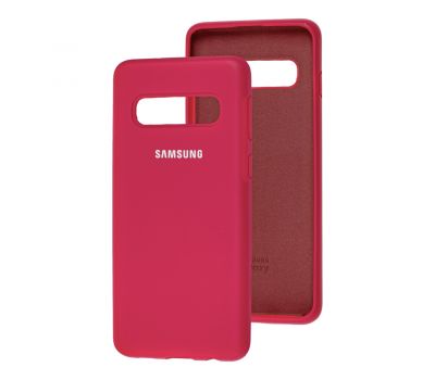 Чохол для Samsung Galaxy S10+ (G975) Silicone Full вишневий