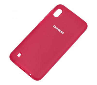 Чохол для Samsung Galaxy A10 (A105) Silicone Full рожево-червоний 2158578