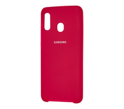 Чохол для Samsung Galaxy A20/A30 Silky Soft Touch вишневий