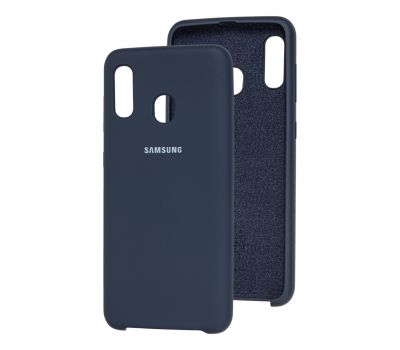 Чохол для Samsung Galaxy A20/A30 Silky Soft Touch темно-синій