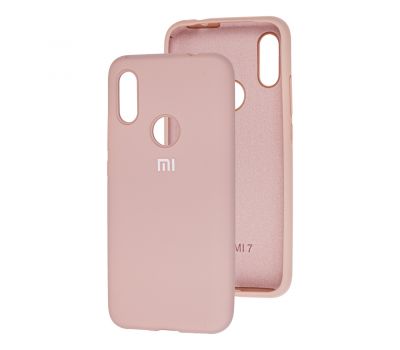 Чохол для Xiaomi Redmi 7 Silicone Full блідо-рожевий