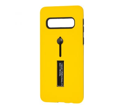 Чохол для Samsung Galaxy S10 (G973) Kickstand жовтий