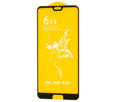 Захисне скло 6D Premium для Huawei P20 чорне (OEM)