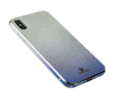 Чохол для iPhone Xs Max Swaro glass сріблясто-синій 2212372