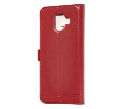 Чохол книжка для Samsung Galaxy A6 2018 (A600) Momax з двома вікнами червоний 2214309