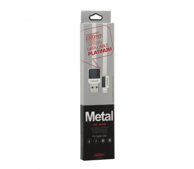 Кабель USB Remax RC-044i lightning Platinum Metal 1m белый 2237088