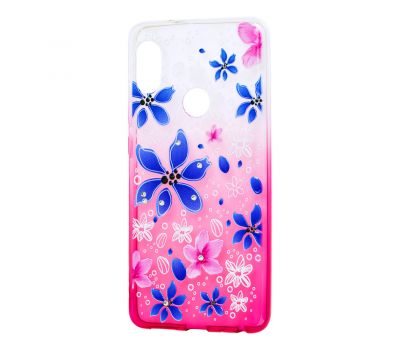 Чохол для Xiaomi Redmi Note 5 / Note 5 Pro Glamour ambre рожевий "квіти"