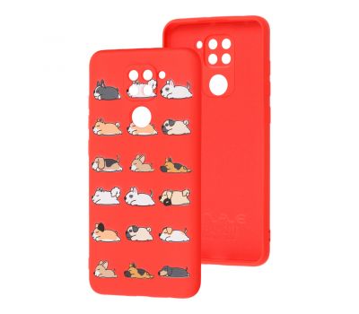 Чохол для Xiaomi Redmi Note 9 Wave Fancy sleeping dogs / red