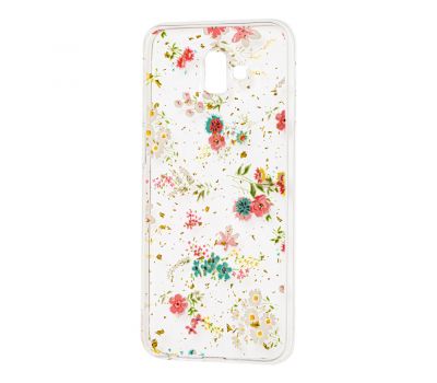 Чохол для Samsung Galaxy J6+ 2018 (J610) Flowers Confetti "польові квіти"