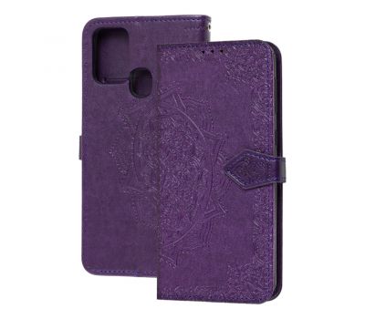Чохол книжка для Samsung Galaxy M31 (M315) "Art з візитницею" фіолетовий