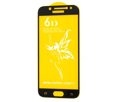 Захисне скло 6D для Samsung Galaxy J5 2017 (J530) чорне (OEM)