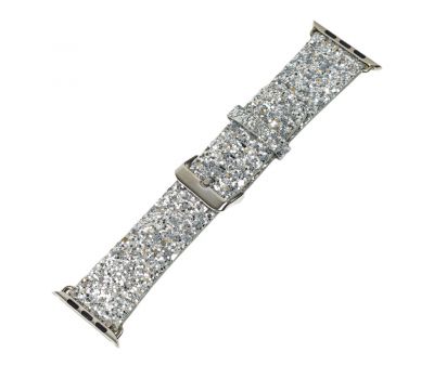 Ремінець Apple Watch Diamonds 42mm / 44mm сріблястий 2291131