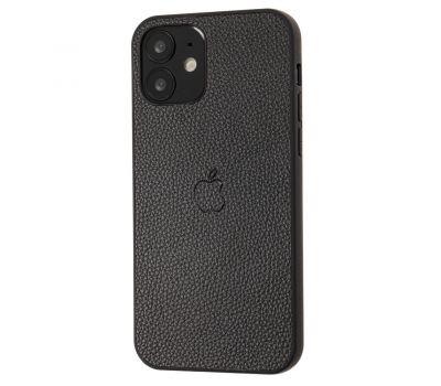 Чохол для iPhone 12 mini Leather cover чорний