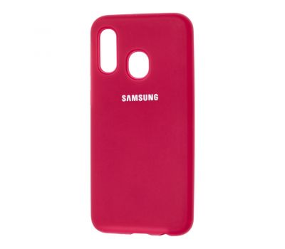 Чохол для Samsung Galaxy A40 (A405) Silicone Full рожево-червоний