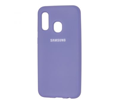 Чохол для Samsung Galaxy A40 (A405) Silicone Full лавандовий-сірий