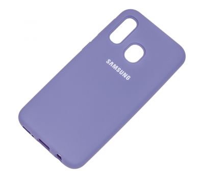 Чохол для Samsung Galaxy A40 (A405) Silicone Full лавандовий-сірий 2308253