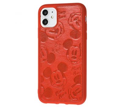 Чохол для iPhone 11 Mickey Mouse leather червоний