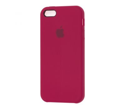 Чохол silicone case для iPhone 5 rose red