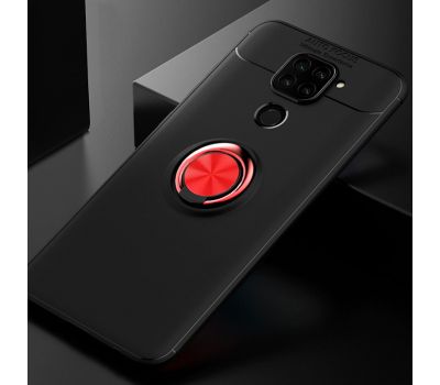 Чохол для Xiaomi Redmi Note 9 Deen ColorRing з кільцем чорний/червоний 2312014