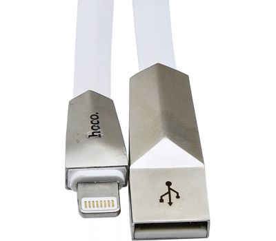 Кабель для iPhone 5/6 Hoco X4 Zinc Alloy Rhombic Lightning cable (1.2 m) белый