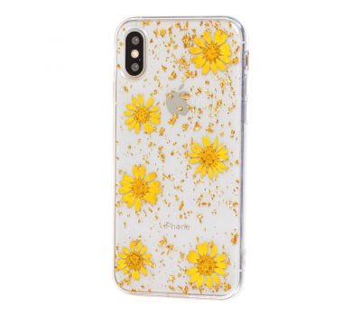 Чохол Nature Flowers для iPhone X / Xs гербарій жовтий