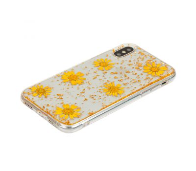 Чохол Nature Flowers для iPhone X / Xs гербарій жовтий 2334242